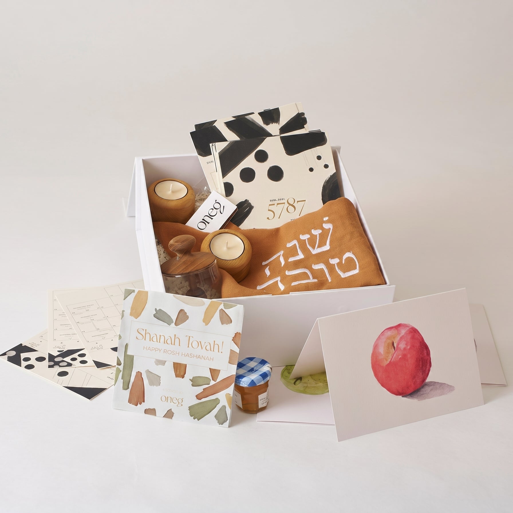 Cinnamon - Rosh Hashanah Celebrate Box, open with all contents inside