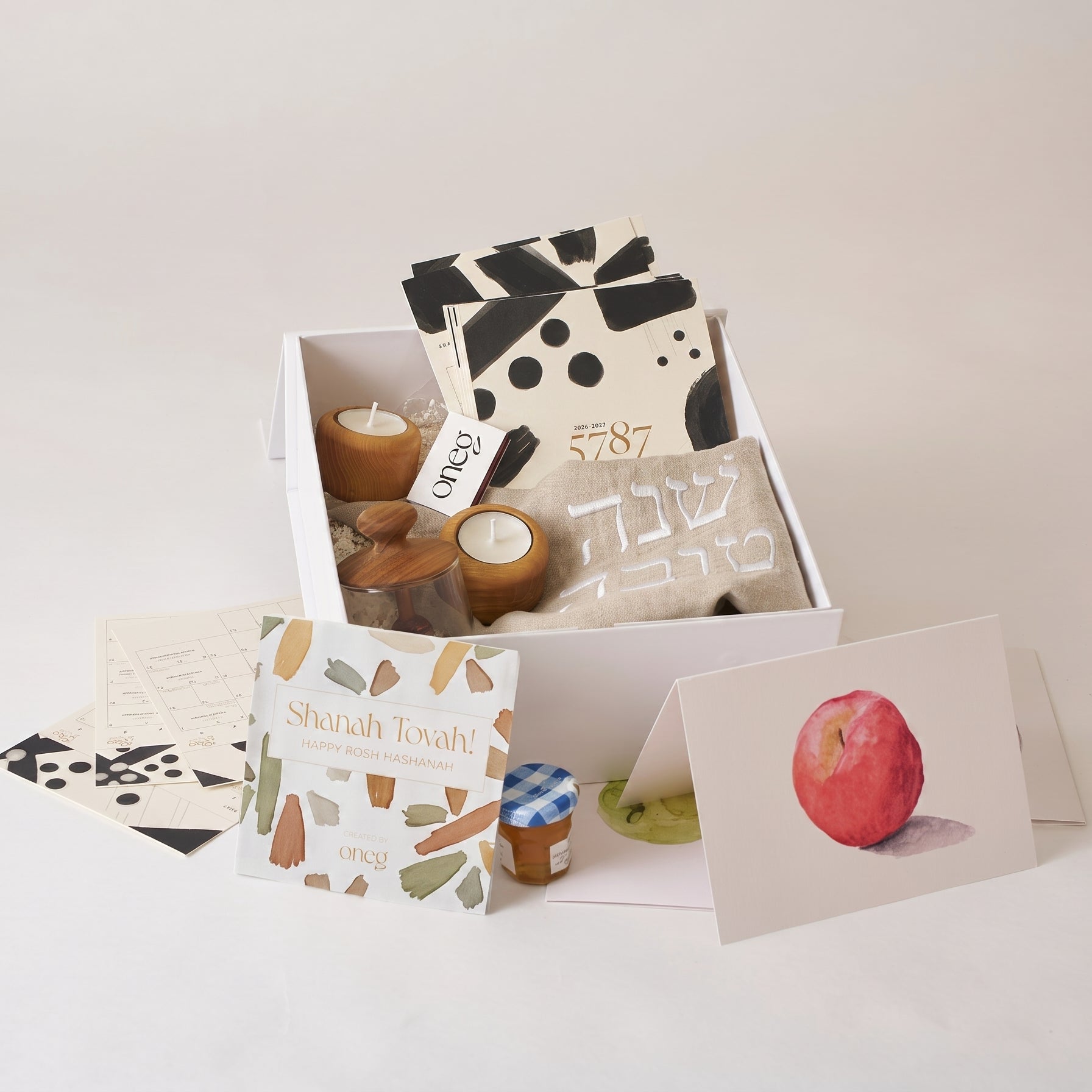Natural - Rosh Hashanah Celebrate Box, open with all contents inside