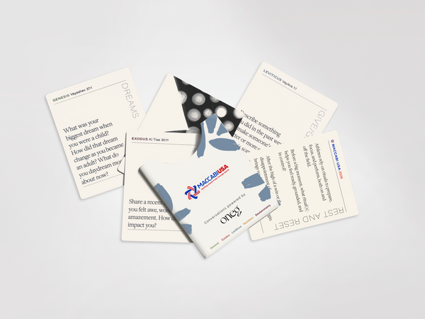 Custom conversation card deck for Maccabi USA